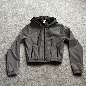 Cropped reflective hoodie